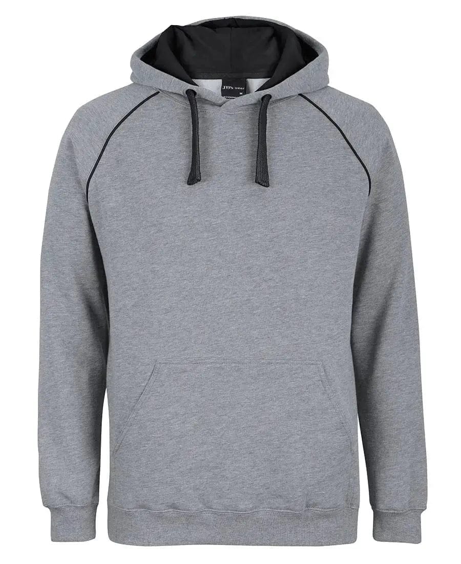 Kids Contrast Fleecy Hoodies 3CFH in Marle/Black
